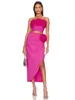 Sukienki robocze Wysokiej jakości 2024 moda damska kwiat 3D Slim Fit 2 -częściowy zestaw seksowny bez rękawów, top kropla plisowana spódnica