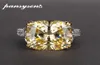 PANSYSEN Charms 1414mm Natural Citrine Rings for Women 100 Genuine 925 Sterling Silver Jewelry Engagement Anniversary Ring T20095820726