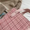 Sacs à bandouliers tricoter sac à corps croisé mignon rose gros arc doux pu cuir en cuir de luxe de luxe sac à main de haute qualité 2024 été