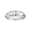 Cluster ringen Mojy S925 Sterling Silver Moissanite Ring Fode Full Star Woman Sieraden Groothandel met GRA -certificaat van fijne sieraden
