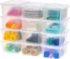 Iris USA 17 QT Clear Storage Box BPafree Plastikstapelbehälter mit Deckel 12 Packbehältern, um Schuhe und Schrank 240427 zu organisieren