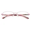 Sunglasses Frames Metal Acetate Mix Glasses Frame For Women Half Eyeglasses Prescription Lady Oval Optical Pink Red Black Eyewear