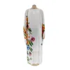 Robes de fête Tilapia mousseline de mousseline grande robe à manches maxi longs vestidos floraux avec élastique intérieur