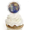 Party Supplies 9pcs Galaxy Solar System Cupcake Toppers Nine Planets Cake Kids Birthday Baby Shower Dessert Table Decoration