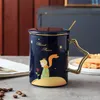 Tasses dessin animé tasse de tasse en céramique pour enfants avec couverture de la maison de ménage des garçons avancés