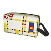 Bolsas de cosméticos Piet Mondrian de Stijl Pattern Travel Bag Woman Women Art Haspe Homenetry Makeup Organizer Lady Beauty Storage Dopp Kit