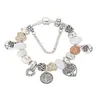 Silverpläterade pärlor Tree of Life Pendants Charms Armband för charmarmband Bangle DIY Jewelry for Women Gift N9850983987312161