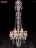 Żyrandole duże luksusowe kryształowe oświetlenie żyrandolowe Foyer Light