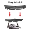 Tentes et abris de remplacement de la verrière pour siège swing 2 ou 3 plaies de jardin 3 plaies à la chaise extérieure accessoires de camping polyester durable