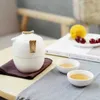 Tee -Sets weiße Porzellan Kungfu Reise Tee Set Grüne Teekanne Set und Tassen Keramik Teekanne Teware Teware Kaffee Teebiefe Gaiwan Teetassen