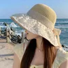 Beralar Nefes Alabilir Kovası Kova Şapkası Kız Çiçek İpliği Brims Plaj Plaj Gezisine Gezin