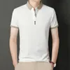 Shirt da polo con collare a forbice maschile estate nuova t-shirt a maniche corte versatile e giovane a maniche corte per uomo t-