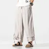 Vêtements ethniques chinois traditionnel kungfu arts martiaux pantalon pour hommes pantalon de style oriental