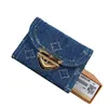 Louls vutt 24ss portfele kobiety zippy długie krótkie sprytne torebkę dżins kwiat oryginalne projektanci luksurys niebieski torba damskie portfel moneta pur Pur