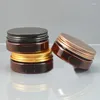 Bouteilles de rangement 50 grammes Jar de compagnie marron noir blanc couvercle couvercle masque gel essence mlisturizer émulsion cire de soins de la peau de la peau emballage cosmétique