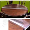 Table Cloth Transparent Round Tablecloth Soft Glass Mat PVC Waterproof And Oil-proof Board Living Room Kitchen Decoration