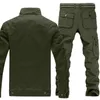 Saisissures masculines Big Size 6xl Military Set Men Spring Autumn Bomber Vestes Pantalons de chargement multi-poche