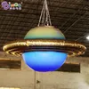 5m dia (16.5ft) with blower Original design advertising inflatable hung Jupiter balls inflation blow up planets model for party event stage decoration toys sports