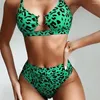 Women's Swimwear Sexy Women Swimsuit Padded Leopard Snake Print Bra Briefs Bikini Set