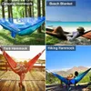 Hammocks Campo de acampamento ao ar livre com rede de mosquito Hammocks Hammocks Hammocks de alta resistência Tecido de pára -quedas pendurado Rede 250x120cm