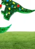 Jul dinosaurie dingle örhänge för kvinnor ny grön glitter akryl smycken mode tillbehör222v2649000