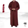 Etnische kleding traditionele Chinese lange gewaden voor boeddhisme monnik boeddhistische volwassenen mannen haiqing meditatiejurk