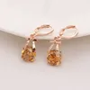 Stud Earrings Hesiod Champagne Cubic Zircon Crystal Rhinestone OL Style Bowknot Gold Color Women Fashion Jewelry