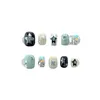 10st handgjorda gotiska kortpressar på naglar runt manikyrdekoration bärbar full täckning med design akryl nagelspets 240430
