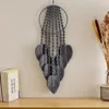Estatuetas decorativas de tapeçaria de tecido criativo para a sala de estar apanhador de sonho de quarto pendurado decoração em forma de folha de parede