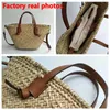 Leisure Willow Womens Basket Bag Rattan Womens Handmade Summer Beach Grass Bag Designer Shoulder Cross Bag 240425