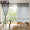 Japanische Leinen sehen schiere Vorhänge für Wohnzimmer Dicke Tüll Vorhangtür Solid Cortinas Ridaux Home Flachs Textur Vorhänge 240429