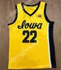 2024 Final Four Jerseys 4 Indiana Caitlin Clark Women College Basketball Iowa Hawkeyes 22 Caitlin Clark Jersey Home Away Gul Black White Navy Men Youth Kid Women Women