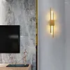 Lâmpadas de parede Lâmpada LED moderna para sala de estar corredor de areia de fundo de iluminação interna decoração de casa quartle bedrside