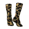 Chauques de chaussettes Gold Chains d'automne Baroque Style Stockings Lie-Souclage Dames High Quality Design Outdoor Sports Anti Sweat