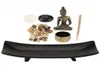 1 Ensemble Zen Zen Garden Relax Bouddhisme Candlestick Encens Support Feuille d'ameubler