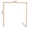 Party Decoration Wedding Arch Stand avec bases Easy Assembly 6.6x6,6 pieds Square Garden Metal Abor for Weddings Event