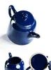 Ensembles de voitures de thé Pot de théière en porcelaine bleu noble de haute qualité pour thé se déroule de thé chinois et café théi les théirs de thé Puerg Top Mug Service Argile