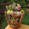 Vintage Farmhouse Flowerpot pour plantes à cannelle Decorative Plant Mini Bonsai Flowerpot For Fairy Garden Home Tabletop Decoration 240424