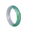 Bangle Quartz Rock Jade zwevende groene armband kleurbloem semi en wit