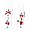 Keychains porte-clés en perles de fraise pour filles sweet cool y2k sac h9ed