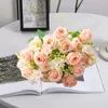 Decoratieve bloemen kunstmatige Koreaanse stijl prachtige rozenboeket voor thuis bruiloft decor 10 vorken simulatie bloembos eenvoudig