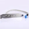 1pc neueste hohe Qulity Double Port USB Heckmotherboard Verlängerungskabel Desktop PC -Hülle PCI USB 2.0 Schalldämpfer Wire