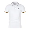 2024 camisa de golfe de Jlindeberg camisa de pólo de luxo de luxo de secagem rápida camiseta de lapela respirável Homens de manga curta Summer 240416