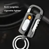 Wholesale Multifunctional Keychain Usb Lighter With Unpacking Knife Bottle Opener Torch Outdoor Lighter Windproof