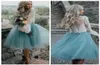 Long Sleeves Two Piece Tulle Skirt Homecoming Dresses White Lace Top with Tutu Skirt Knee Length Prom Dress Party Gowns1590869