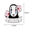 Giapponese Spirited Away No Face Man smalto Pin Film anime Cine Games Games Hard smalte Pins raccolta battitori per backpack con zaino in metallo