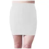 Faldas de verano mujeres falda delgada cintura alta color caramelo elástico mini oficina sexy dama corta blanca blanca