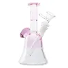 Headshop888 GB102 Pink Glass Water Bong Dab Rig Smoking Pipe d'environ 20 cm de hauteur Bubbler 14 mm Bol en verre de dôme mâle