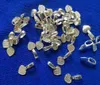 200pcs Silver plated metal glue on bail heart charm pendant blanks cabochon settings A11586SP for jewelry making1581263