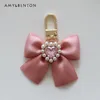Keychains Mini Pearl Gem Bow Sweet Loving Heart Fashion Fashion All-Match Pheding Phone Pending Car Chains